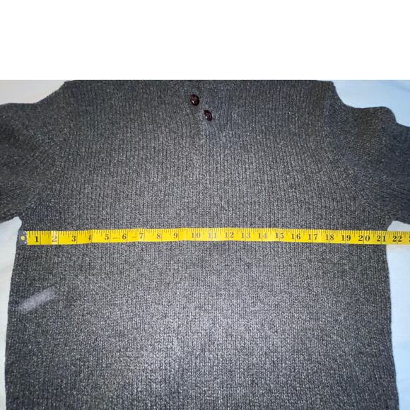 L.L. Bean 100% Lambswool Sweater - Men's Size M - Charcoal Grey - Picture 8 of 8